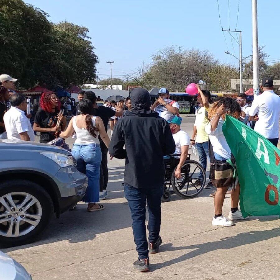 Manifestación de universitarios en Barranquilla./ Foto: Cortesía