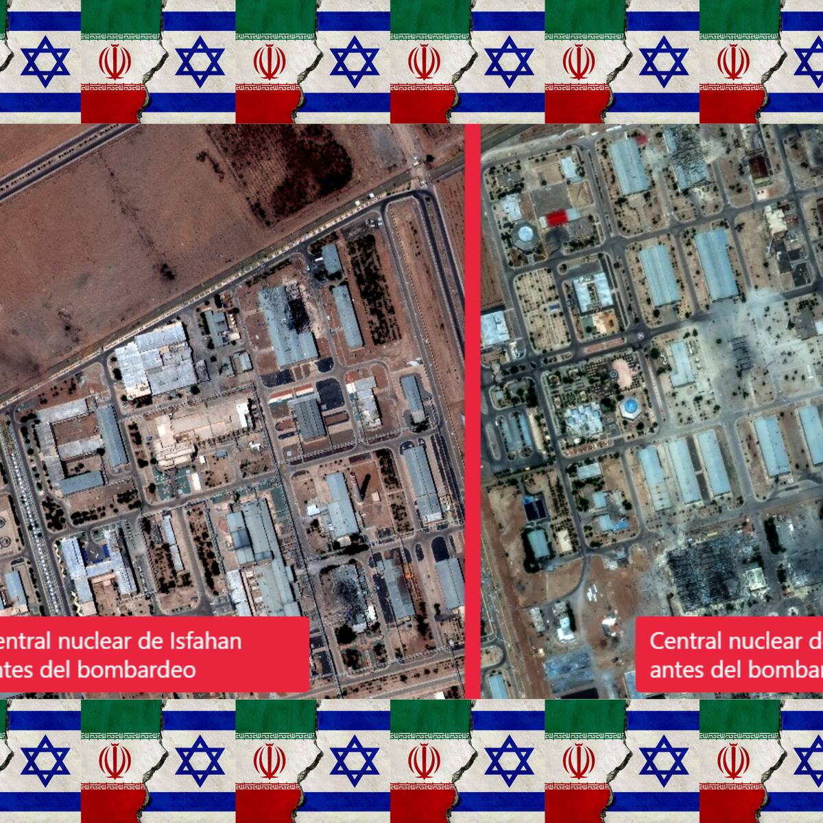 Antes y después (Compare FOTOS): Los bombardeos de EE. UU. no frenaron el programa nuclear iraní