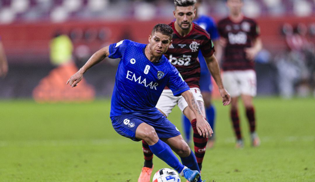 Gustavo Cuellar enfrentando a su antiguo equipo, Flamengo