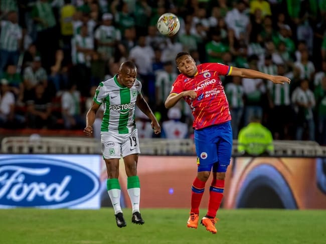 Yerson Candelo en el duelo entre Atlético Nacional y Deportivo Pasto por Liga / Colprensa
