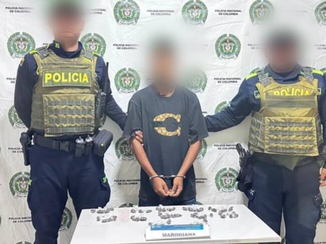 Capturado con estupefacientes. // Policía de Bolívar