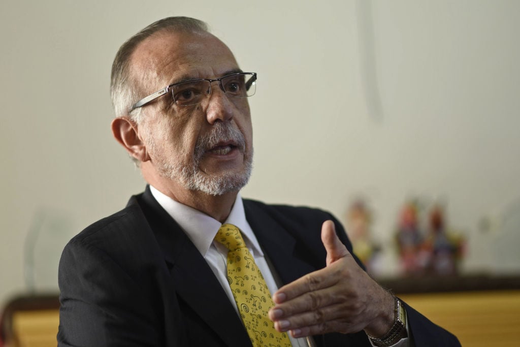 Head of the International Commission Against Impunity in Guatemala (CICIG), Colombian Ivan Velasquez, speaks during meeting with international media at the headquarters of the CICIG in Guatemala City on September 14, 2017.Guatemalan President Jimmy Morales sparked a storm August 27 by ordering Velasquez, out of the country, two days after Velasquez applied to have Morales' immunity lifted. Guatemala's congress voted overwhelmingly to reject a UN-backed request to lift the immunity of the president in order for him to face a corruption probe over irregular party financing. / AFP PHOTO / JOHAN ORDONEZ        (Photo credit should read JOHAN ORDONEZ/AFP via Getty Images)