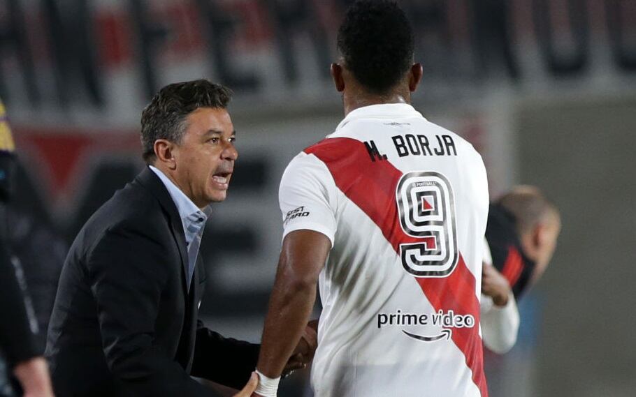 Marcelo Gallardo y Miguel Borja / Getty Images