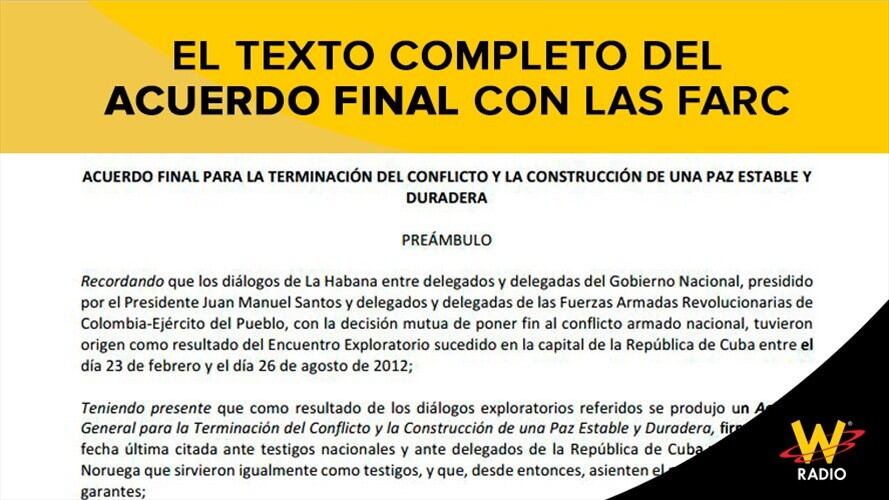 Foto: La W / altocomisionadoparalapaz.gov.co