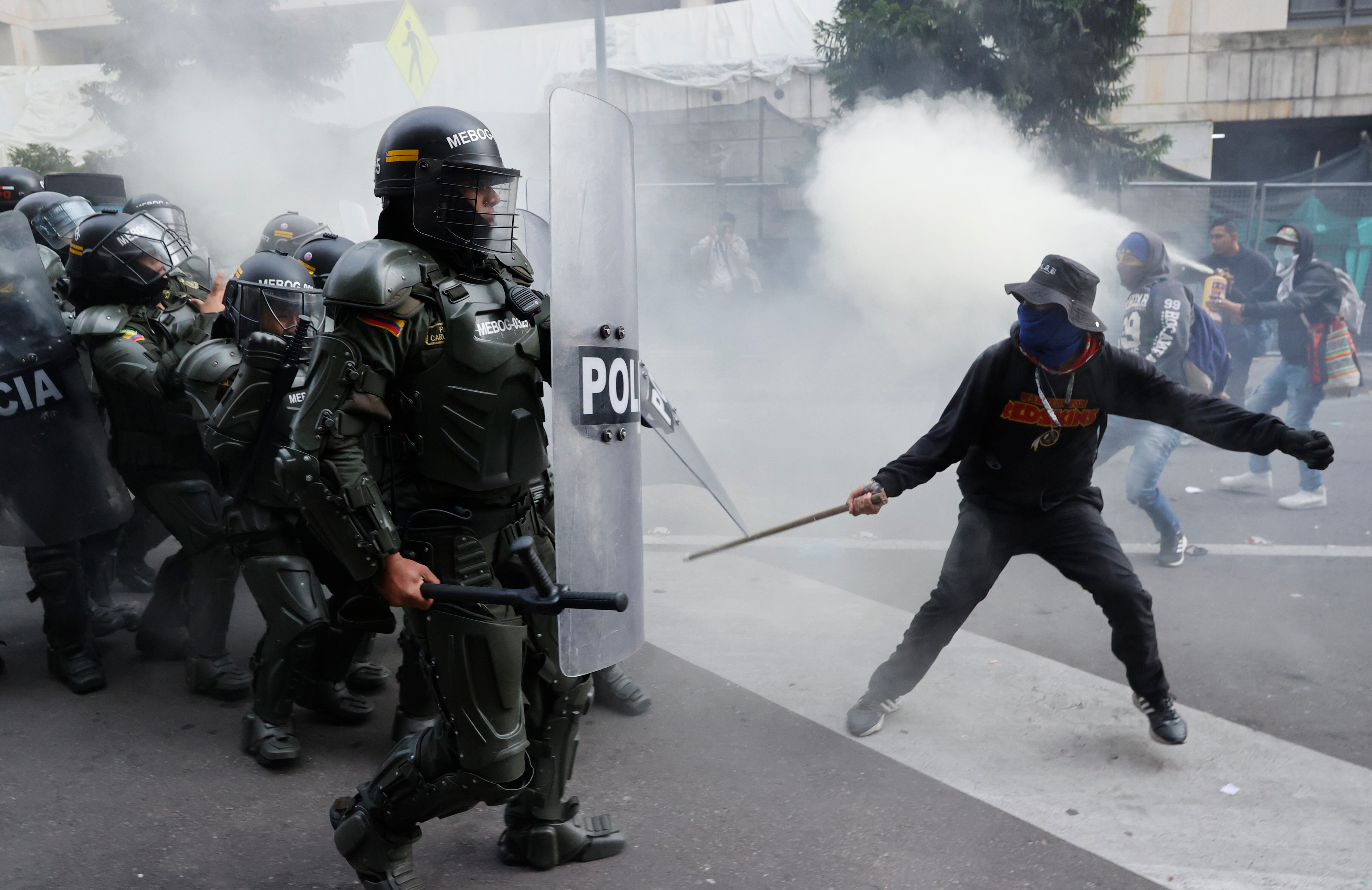 Protestas en Colombia. Foto: EFE.