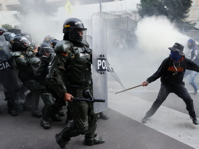 Protestas en Colombia. Foto: EFE.