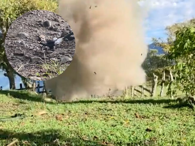 Explosivo dstruido en Ituango- fotos video Cuarta Brigada del Ejército