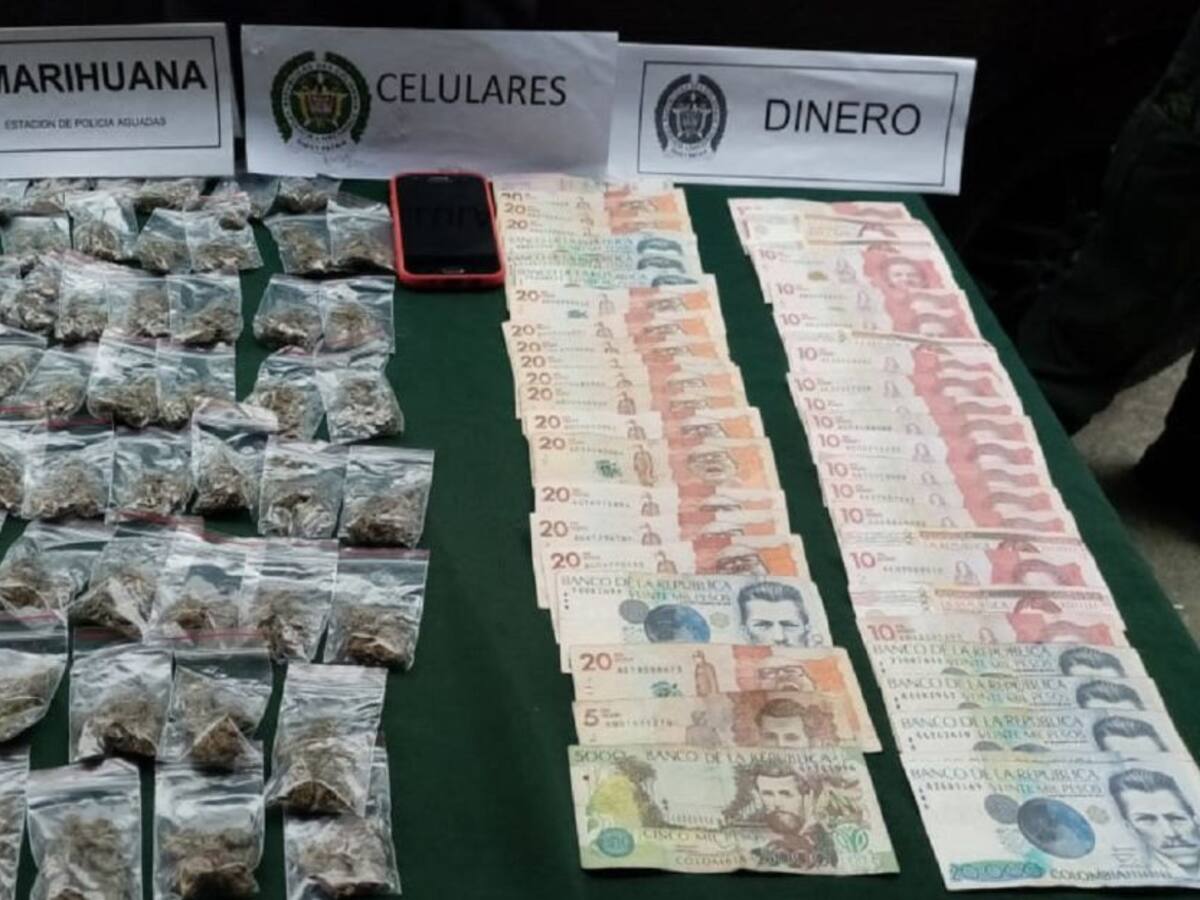 Capturados en Aguadas por transportar marihuana