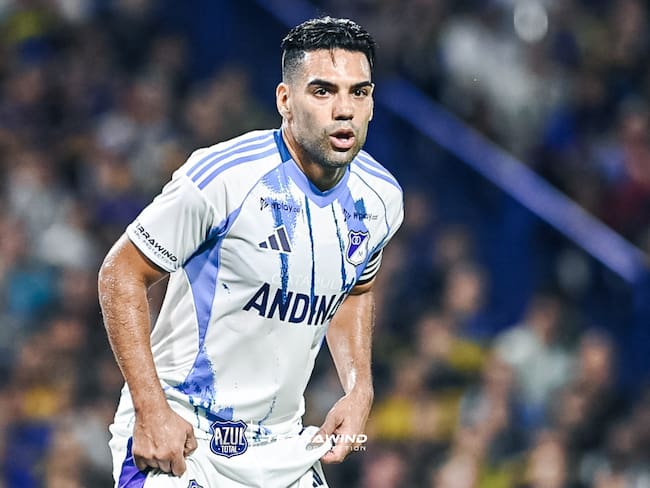 Falcao en su regreso a Millonarios, enfrentando a Boca Juniors / Azul Total.