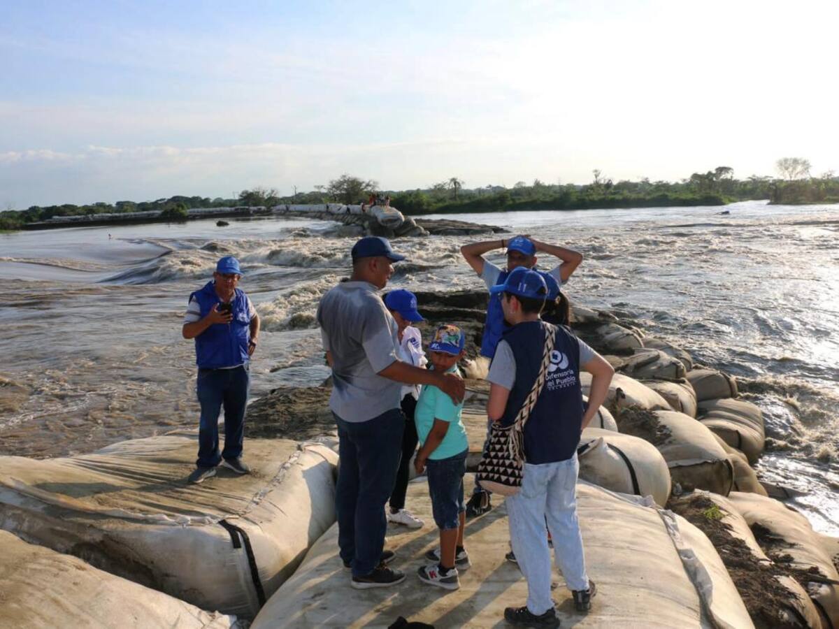 Defensoría del Pueblo llegó al nuevo rompimiento del dique ‘Caregato’