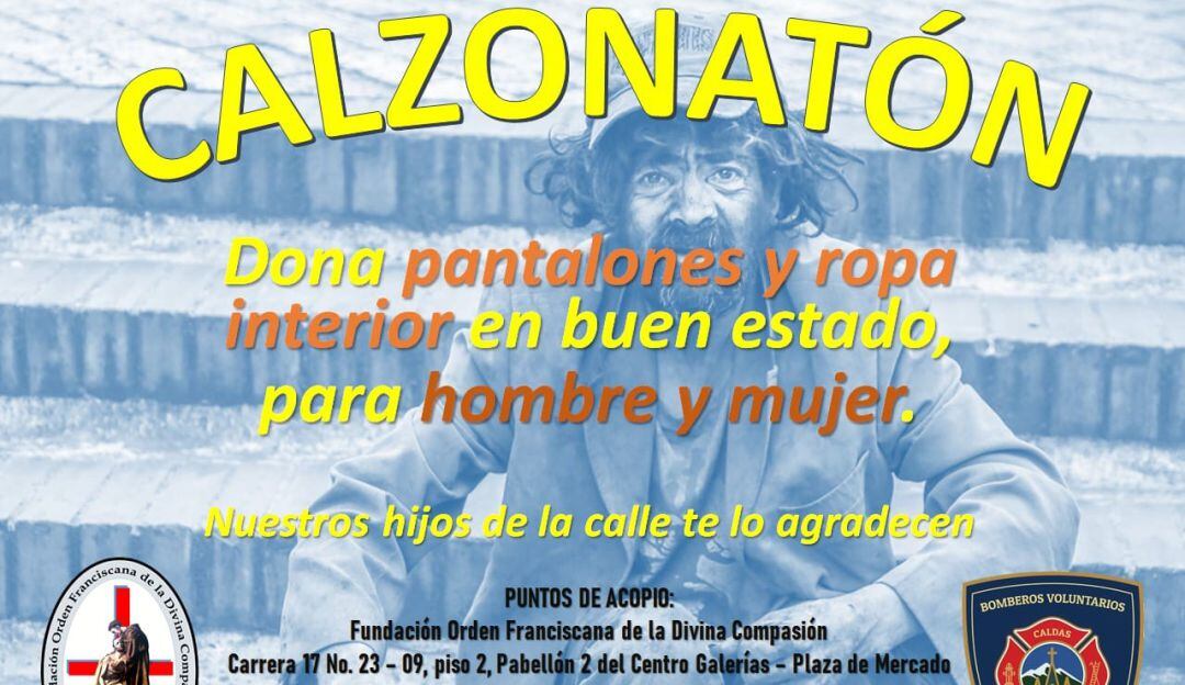 Con la Calzonatón buscan donaciones de pantalones y ropa interior