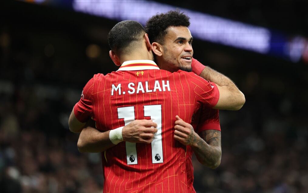 Mohamed Salah y Luis Díaz / Getty Images