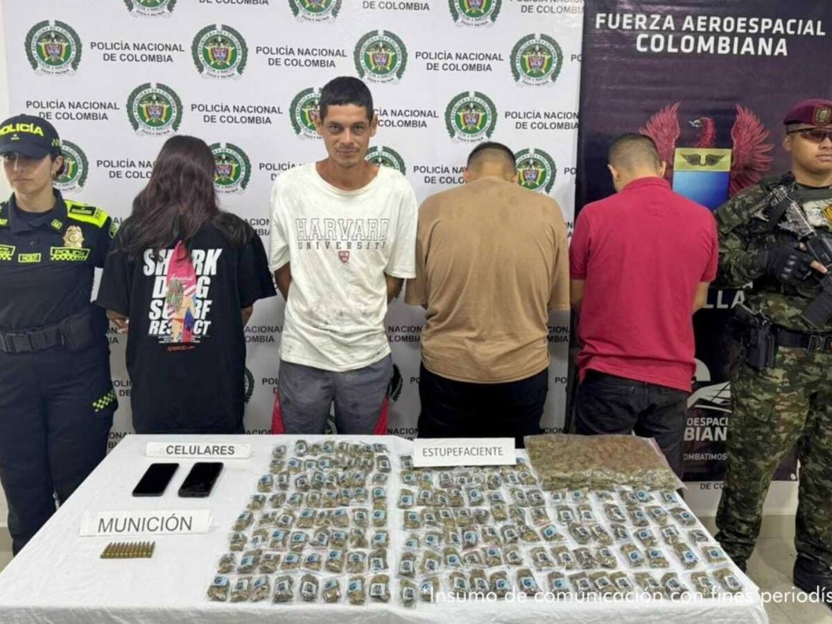 Revelan las identidades de cuatro presuntos microtraficantes capturados en Mariquita, Tolima