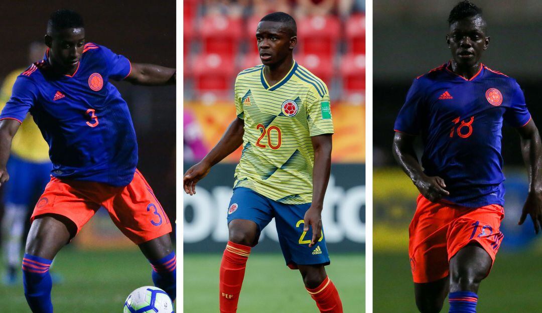 Andrés Reyes (izq.), Johan Carbonero (cen.) y Edwuin Cetré (der.)