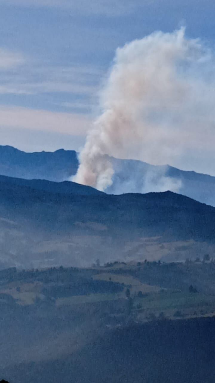 El incendio forestal en el páramo Las Alfombras ha destruido 250 hectáreas de vegetación nativa, movilizando a bomberos, el Ejército y la Policía para controlar las llamas en esta zona de difícil acceso en Boyacá.