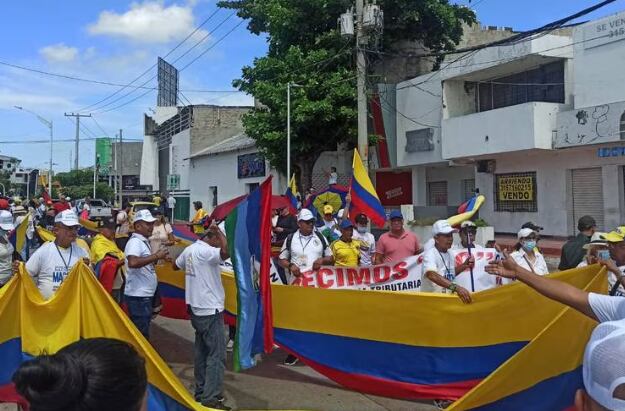 Manifestantes en Barranquilla