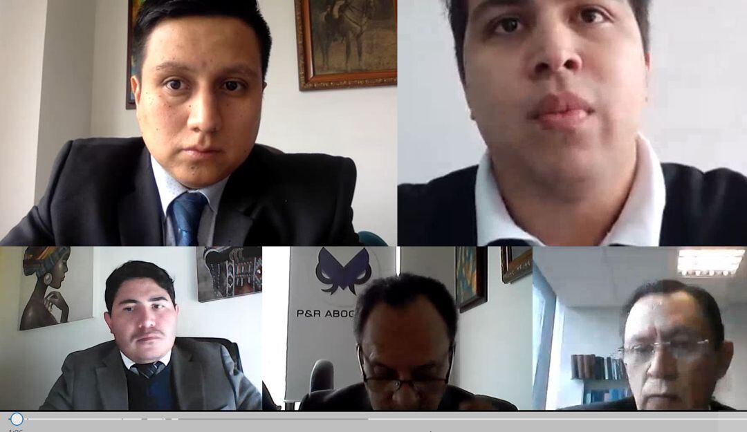 Foto tomada de la audiencia de imputación de cargos contra el general ( r ) Gustavo Adolfo Ricaurte 