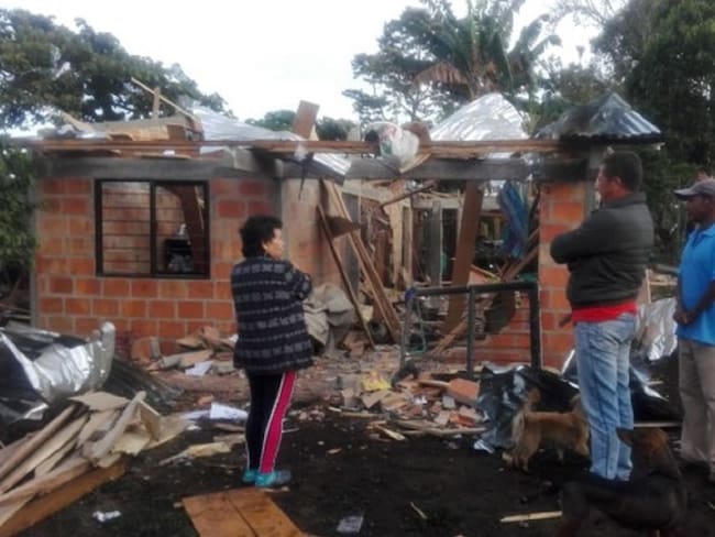 Dos personas heridas tras explosión de un cilindro de gas en el Cauca