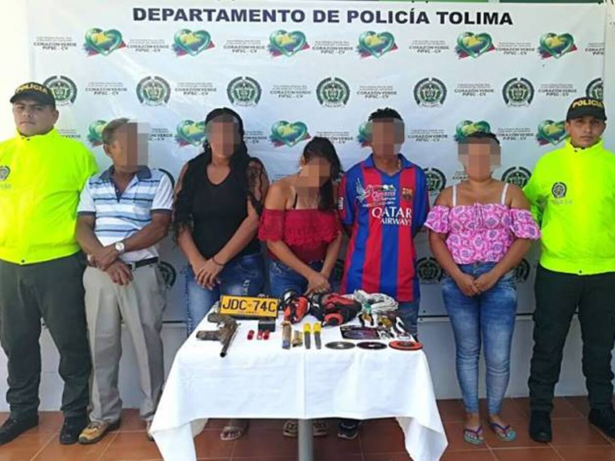 Desarticulada banda que cometía atracos en el sur del Tolima