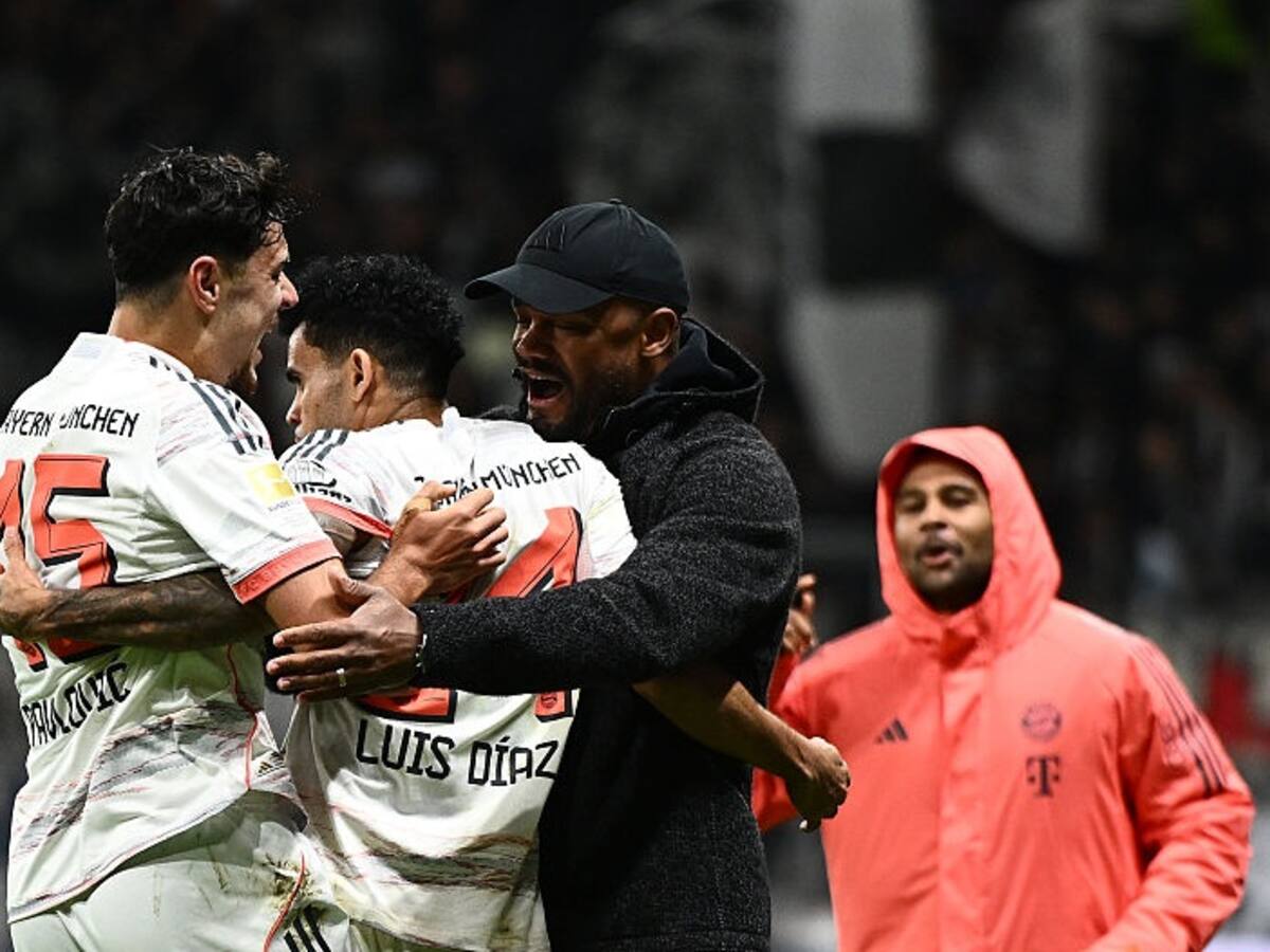 Kompany se rindió en elogios a Luis Díaz tras su doblete ante Frankfurt