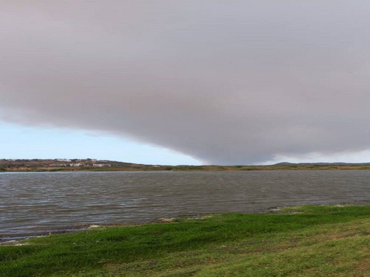 Controlado incendio en el parque isla Salamanca
