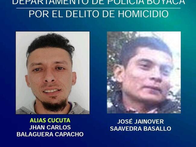 Dos de los más buscados en Boyacá por homicidio
