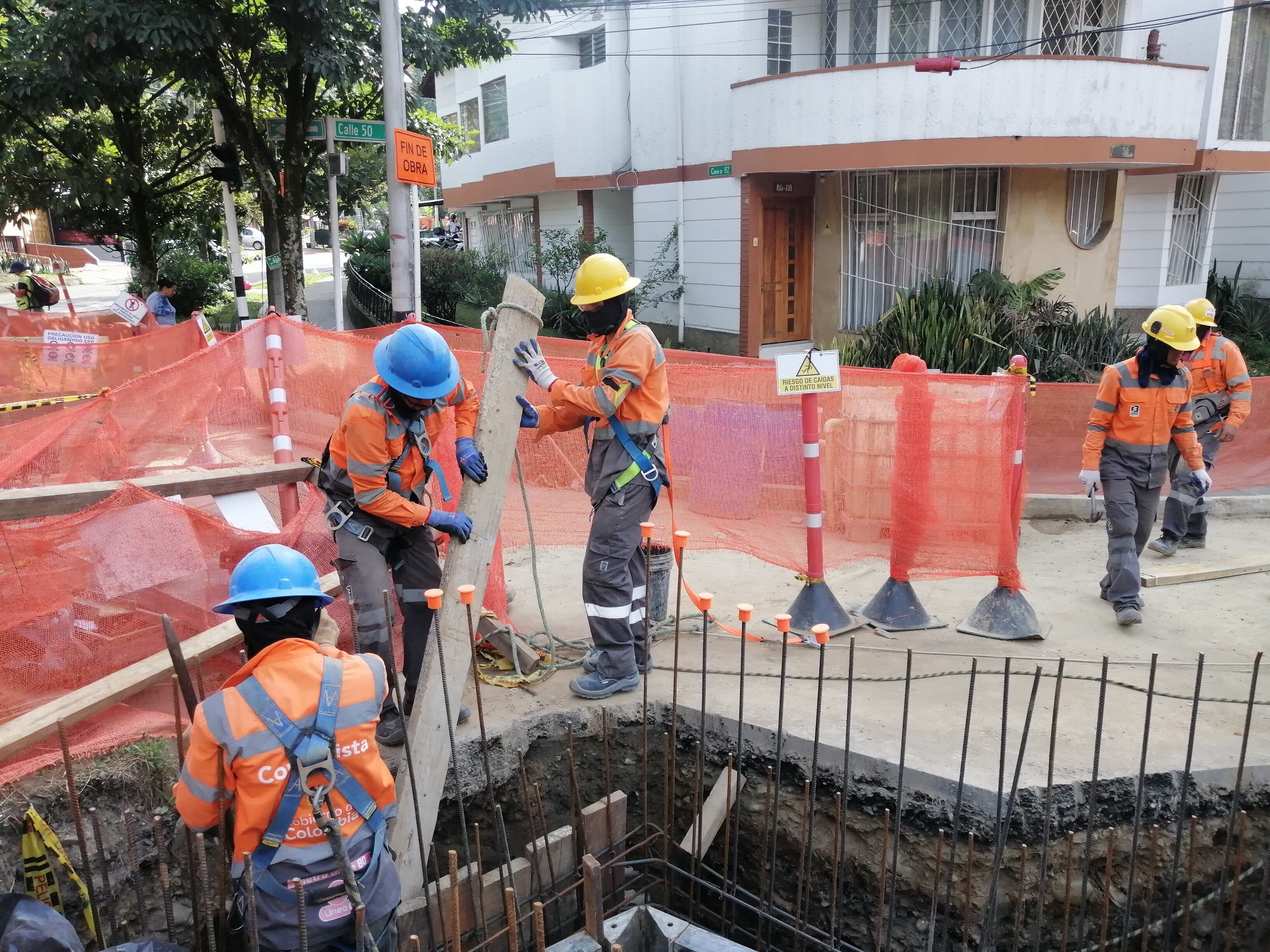 Obras en redes subterráneas para el Metro de la 80. Foto: Metro de Medellín