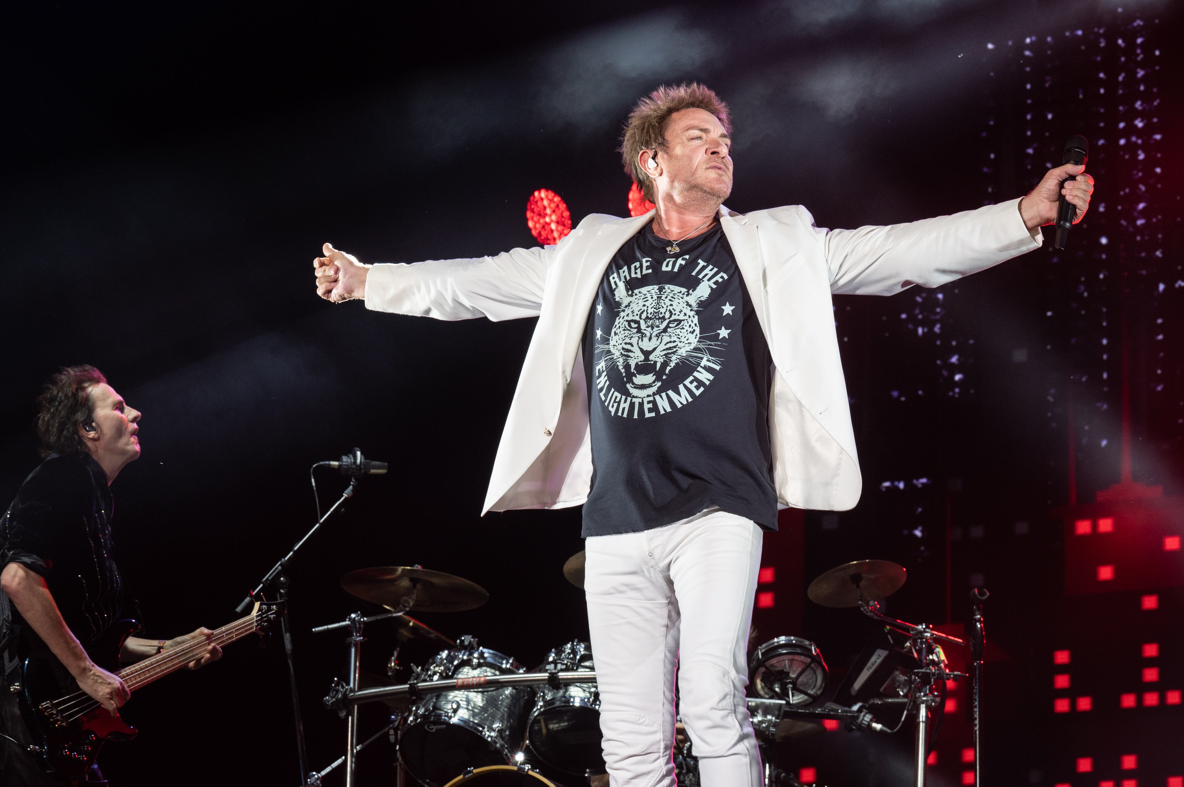 AUSTIN, TEXAS - OCTOBER 10: Singer Simon Le Bon of Duran Duran performs live on stage during Austin City Limits Festival at Zilker Park on October 10, 2021 in Austin, Texas. (Photo by Jim Bennett/FilmMagic,)