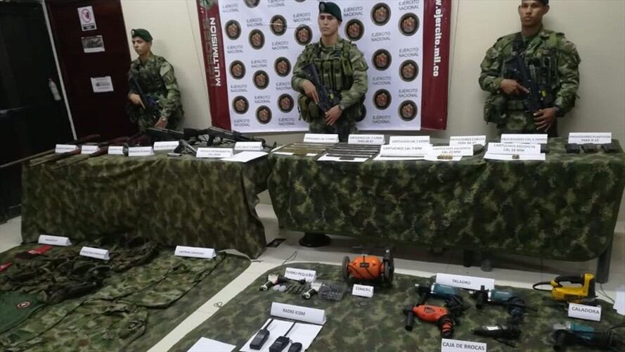 Destruyen taller de explosivos del Eln en Chocó. Foto: Ejército Nacional