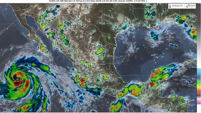 El Servicio Meteorológico Nacional de México informó que el huracán Marie continúa ‘intensificándose gradualmente’.
(Foto: Cortesía Conagua)
