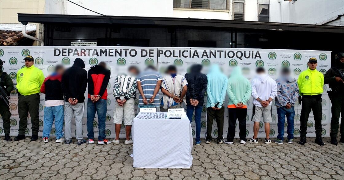 Capturados en Andes- foto policía Antioquia