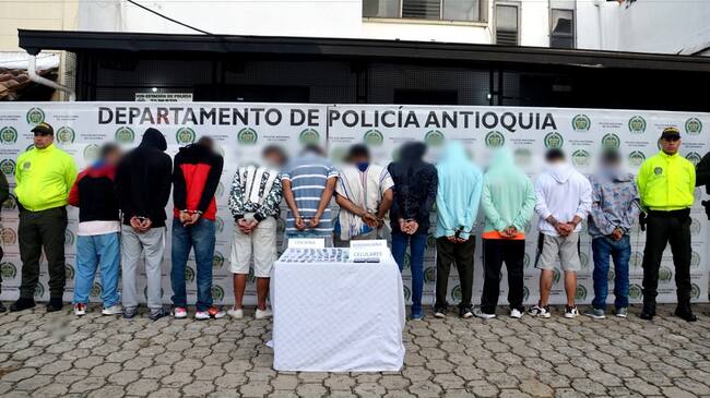 Capturados en Andes- foto policía Antioquia