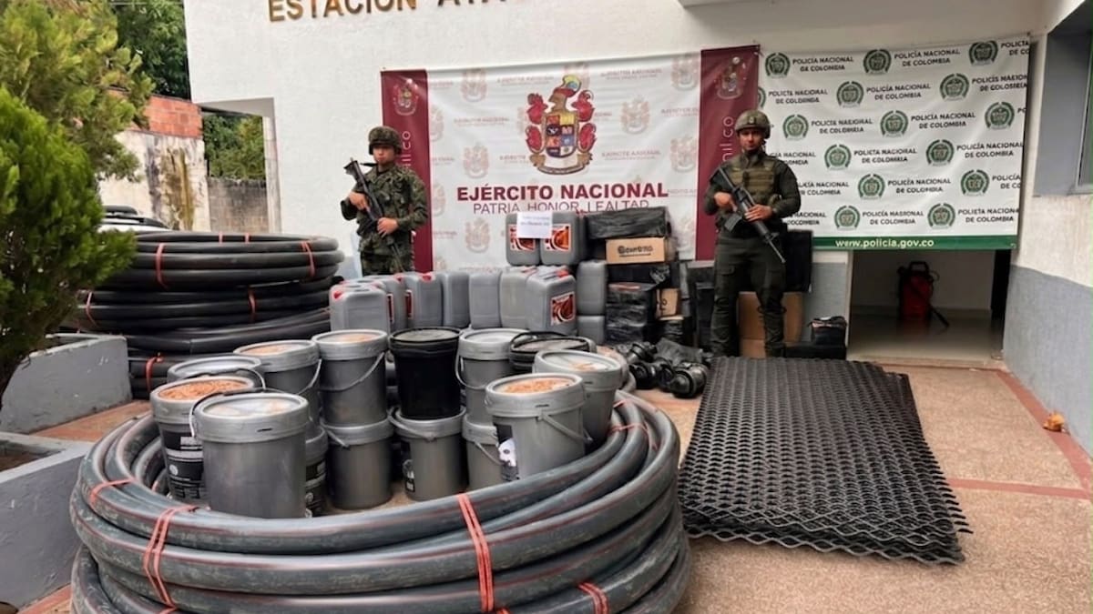Golpe a la logística de la minería ilegal en el sur del Tolima: incautan combustible y equipos