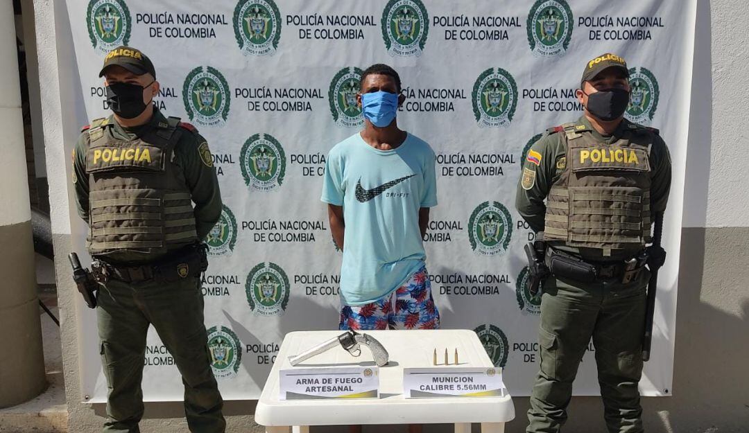 Capturado por porte ilegal de armas de fuego en Bolívar