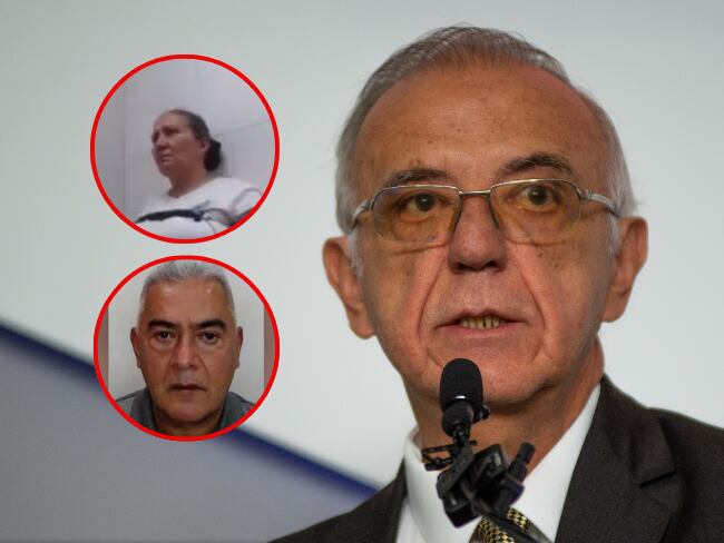 Iván Velásquez (Photo by Sebastian Barros/NurPhoto via Getty Images). Alias 'Papa Pitufo' y Marelbys Meza, tomadas de redes sociales.