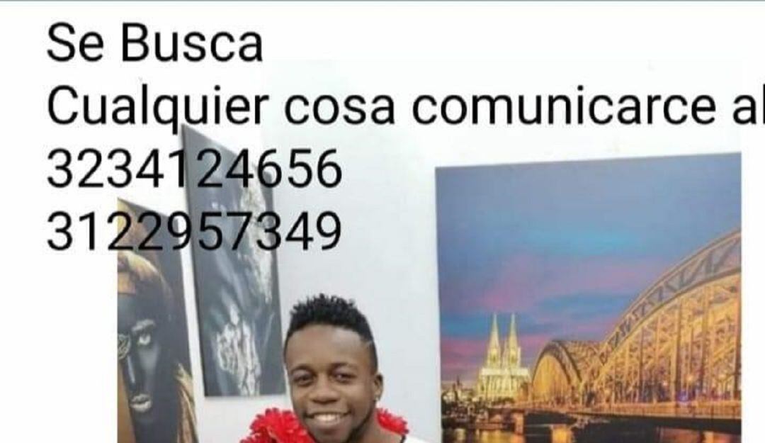 Joven desaparecido en el municipio Marmato, departamento de Caldas.