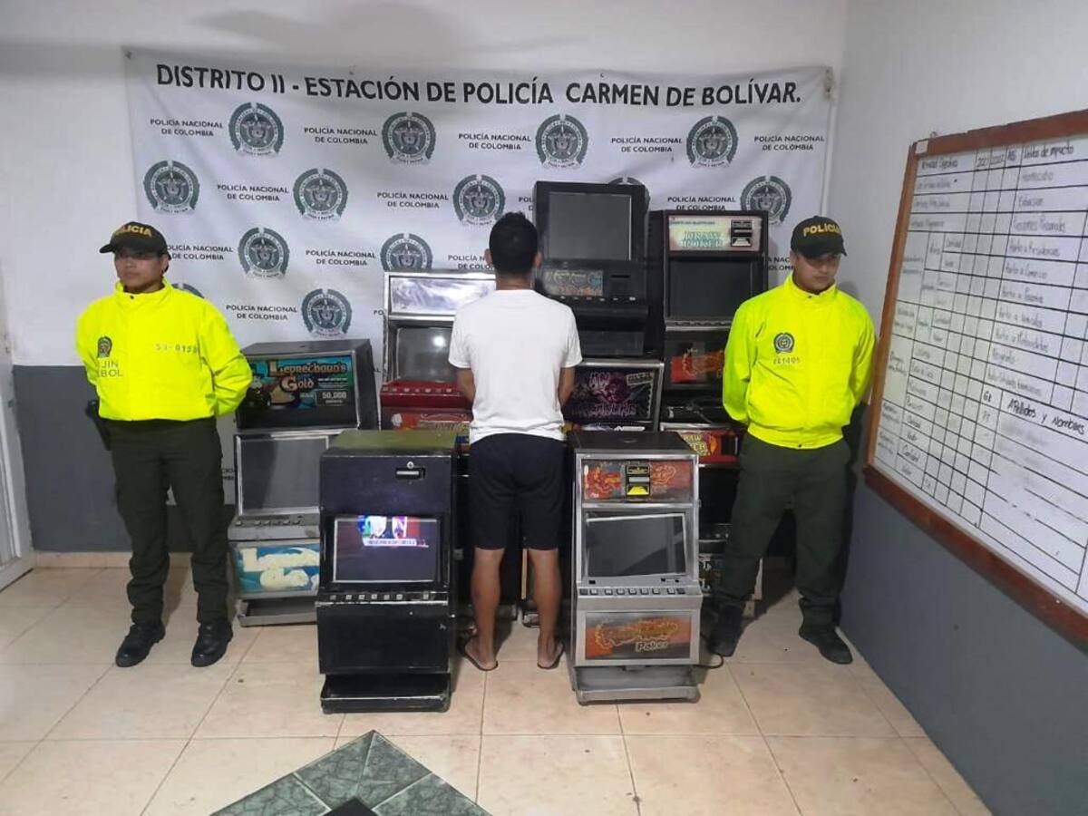 En Bolívar incautaron 21 máquinas tragamonedas que operaban de manera ilegal
