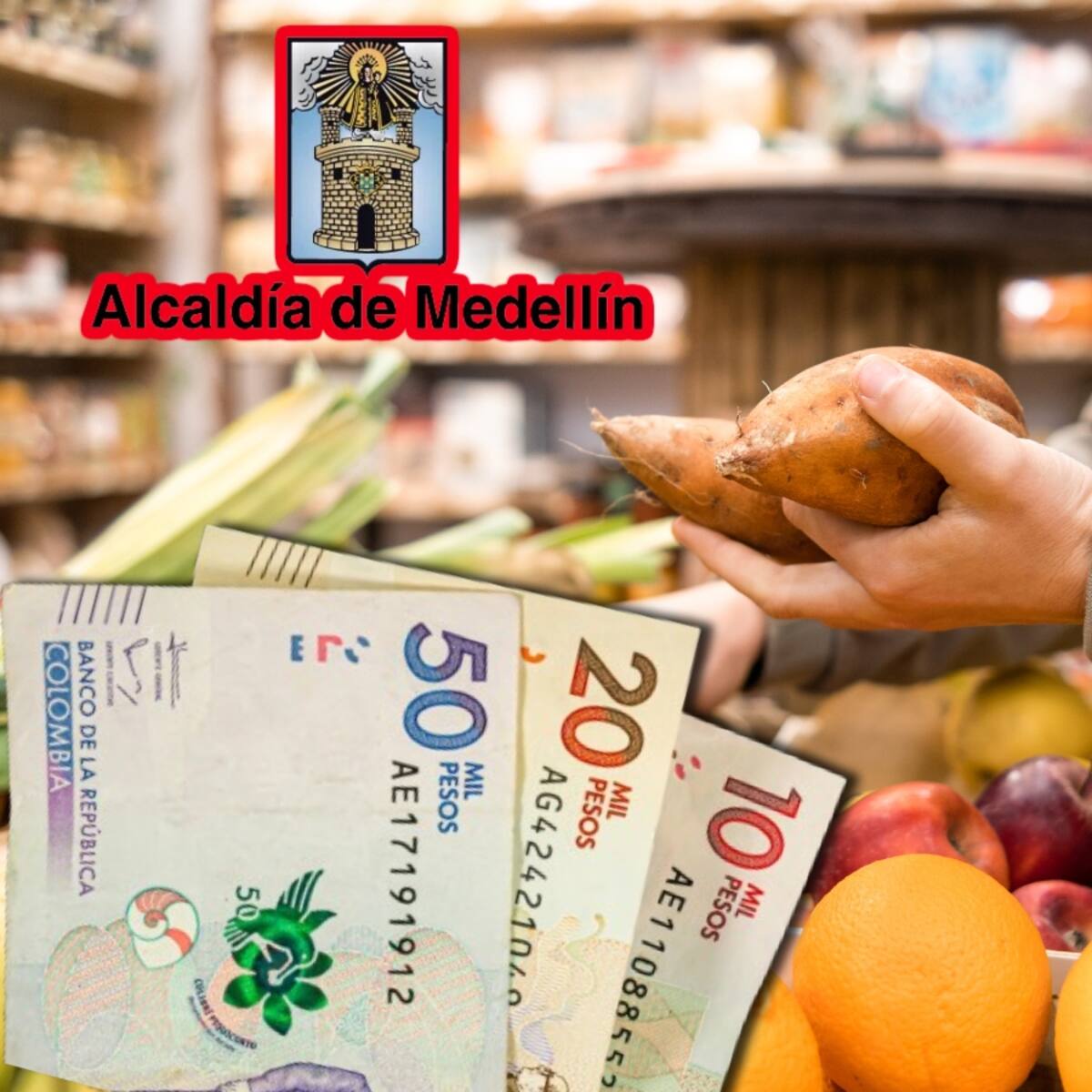 Ciudadanos de Medellín reciben bono para hacer mercado: ¿cómo inscribirse y quiénes pueden aplicar?