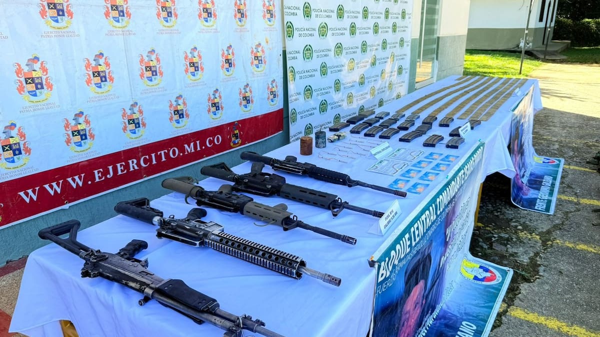 Hallan arsenal de las disidencias de ‘Iván Mordisco’ en un potrero de Chaparral, Tolima