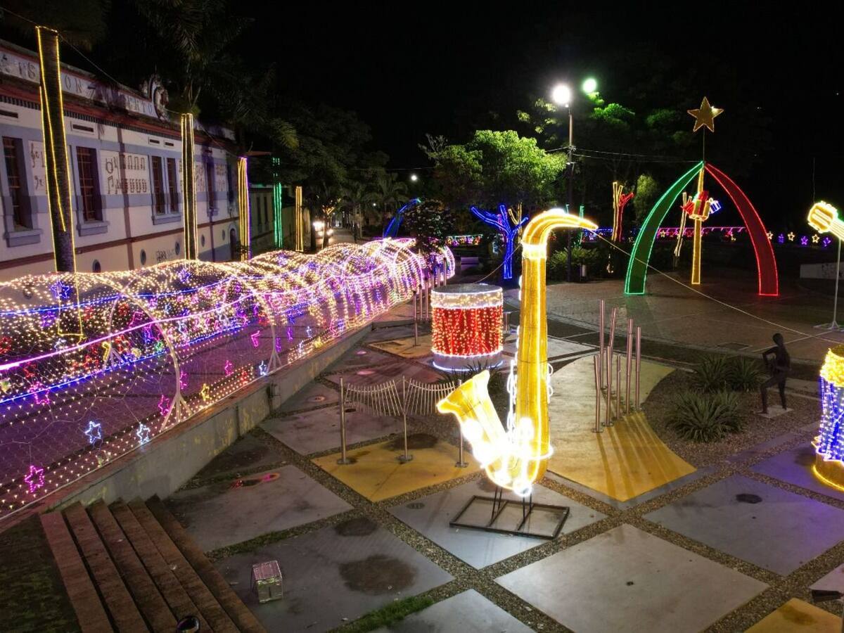 Con un show de drones y un concierto masivo, encendieron el alumbrado navideño en Ibagué