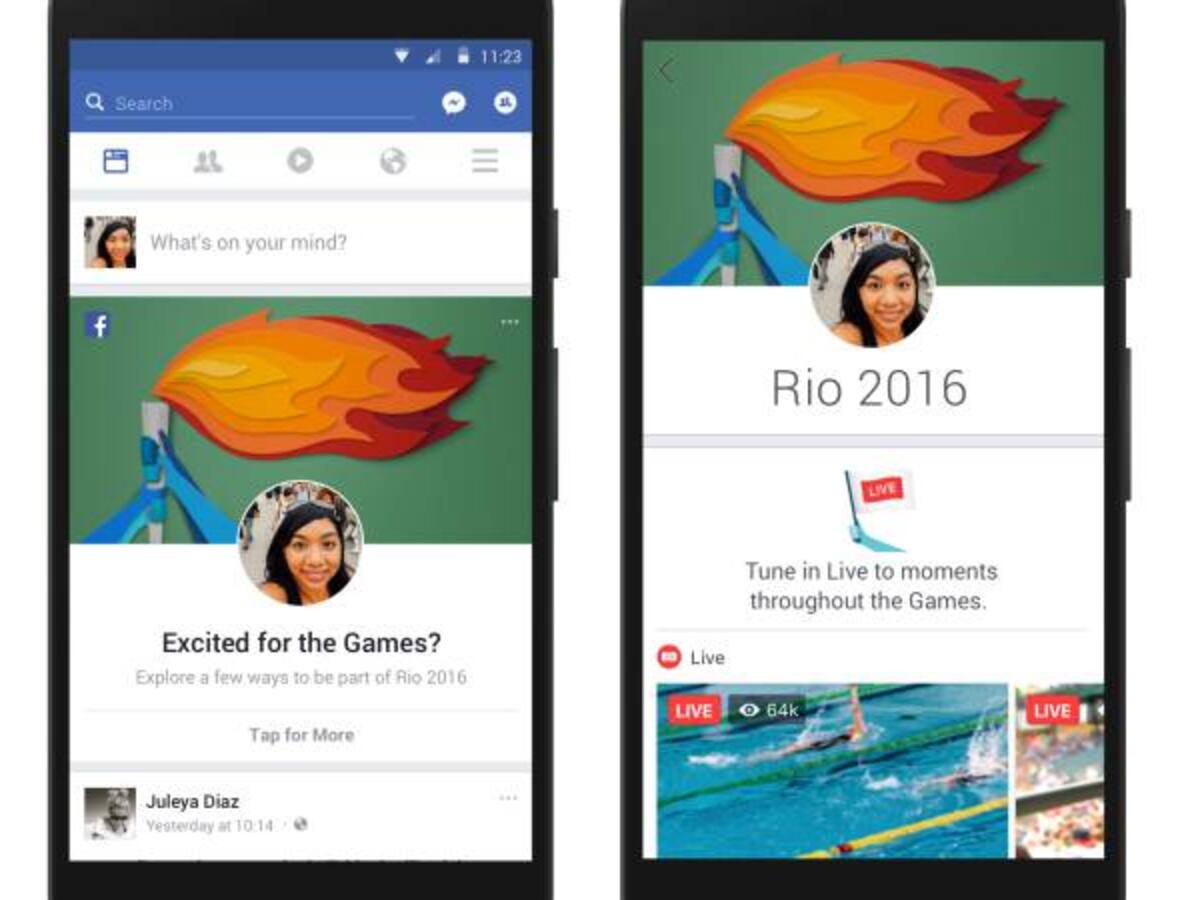 Facebook se viste para los juegos olímpicos