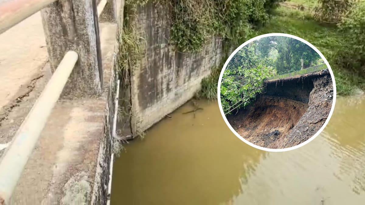 Aumenta el riesgo de colapso del puente de Remolinos en Belén de Umbría