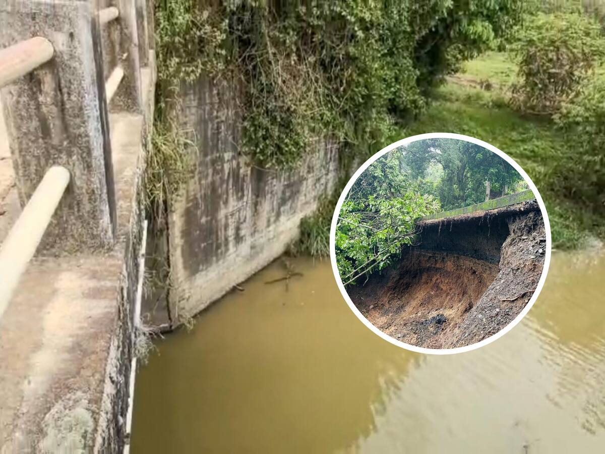 Aumenta el riesgo de colapso del puente de Remolinos en Belén de Umbría