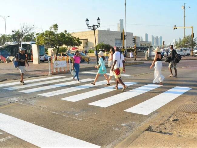 DATT realizó mantenimiento de los cruces peatonales de la Avenida Blas de Lezo