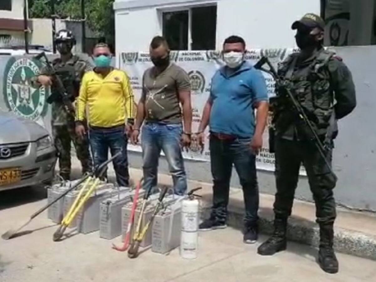 Cae banda dedicada a robar baterías de antenas de telefonía en Bolívar