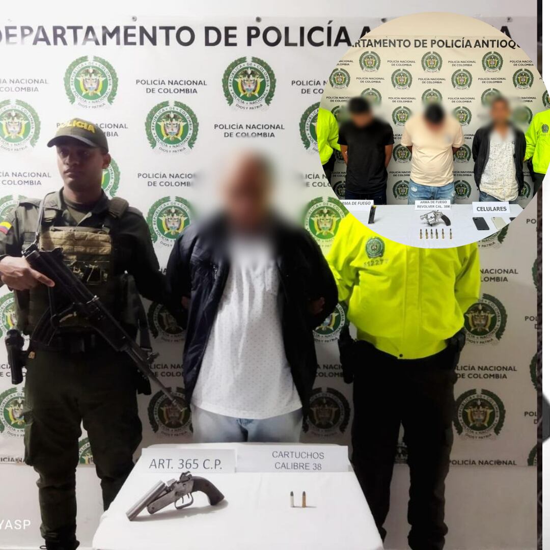 Capturados en Yarumal, Antioquia- foto policía Antioquia