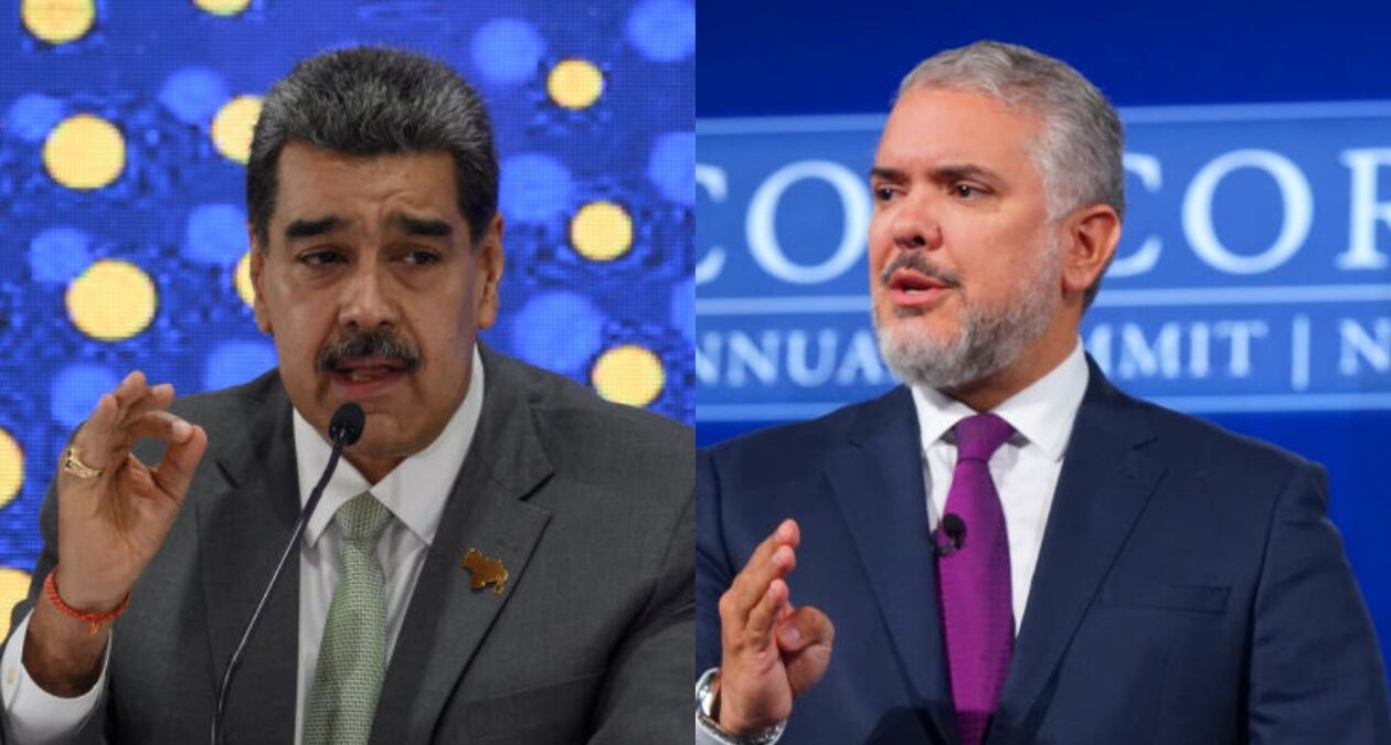Nicolás Maduro e Iván Duque. Foto: Getty Images.