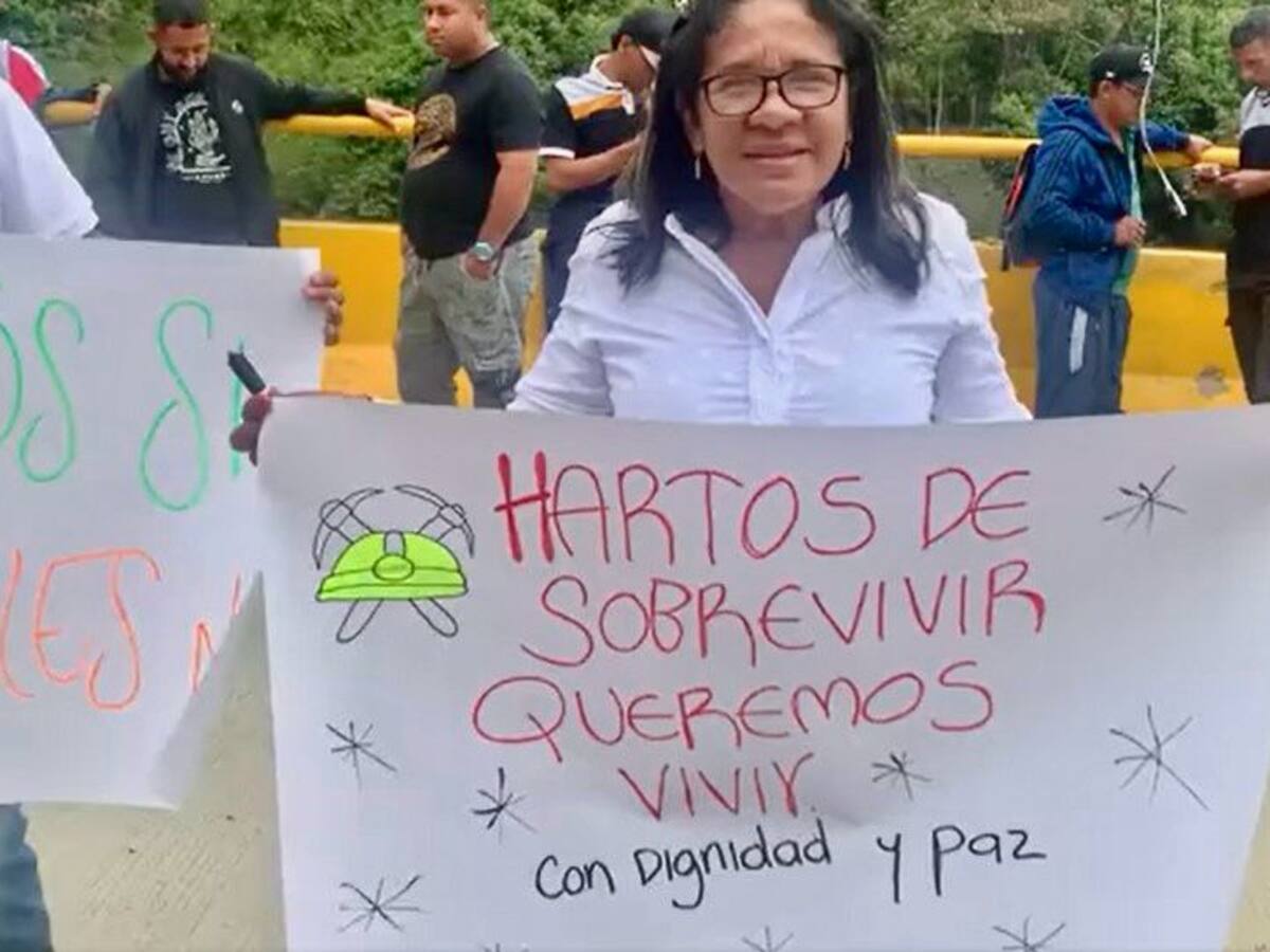 Protesta minera en Buriticá: bloqueada la vía principal desde hace más de 24 horas