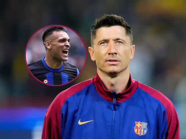 Robert Lewandowski y Lautaro Martínez esperan jugar el duelo Inter vs Barcelona en Champions League / Getty Images