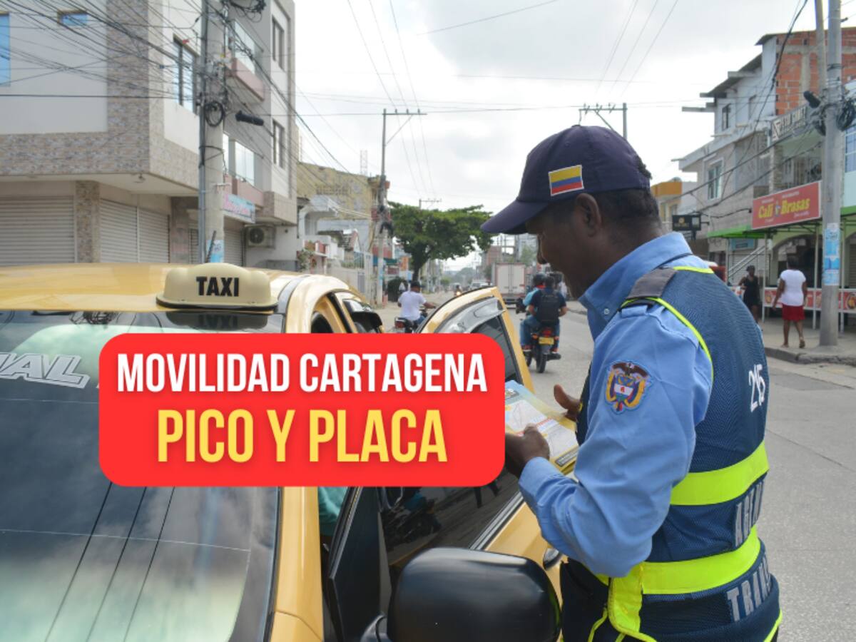 Pico y placa Cartagena del martes 15 al 18 de octubre: así quedó la restricción para taxis y particulares